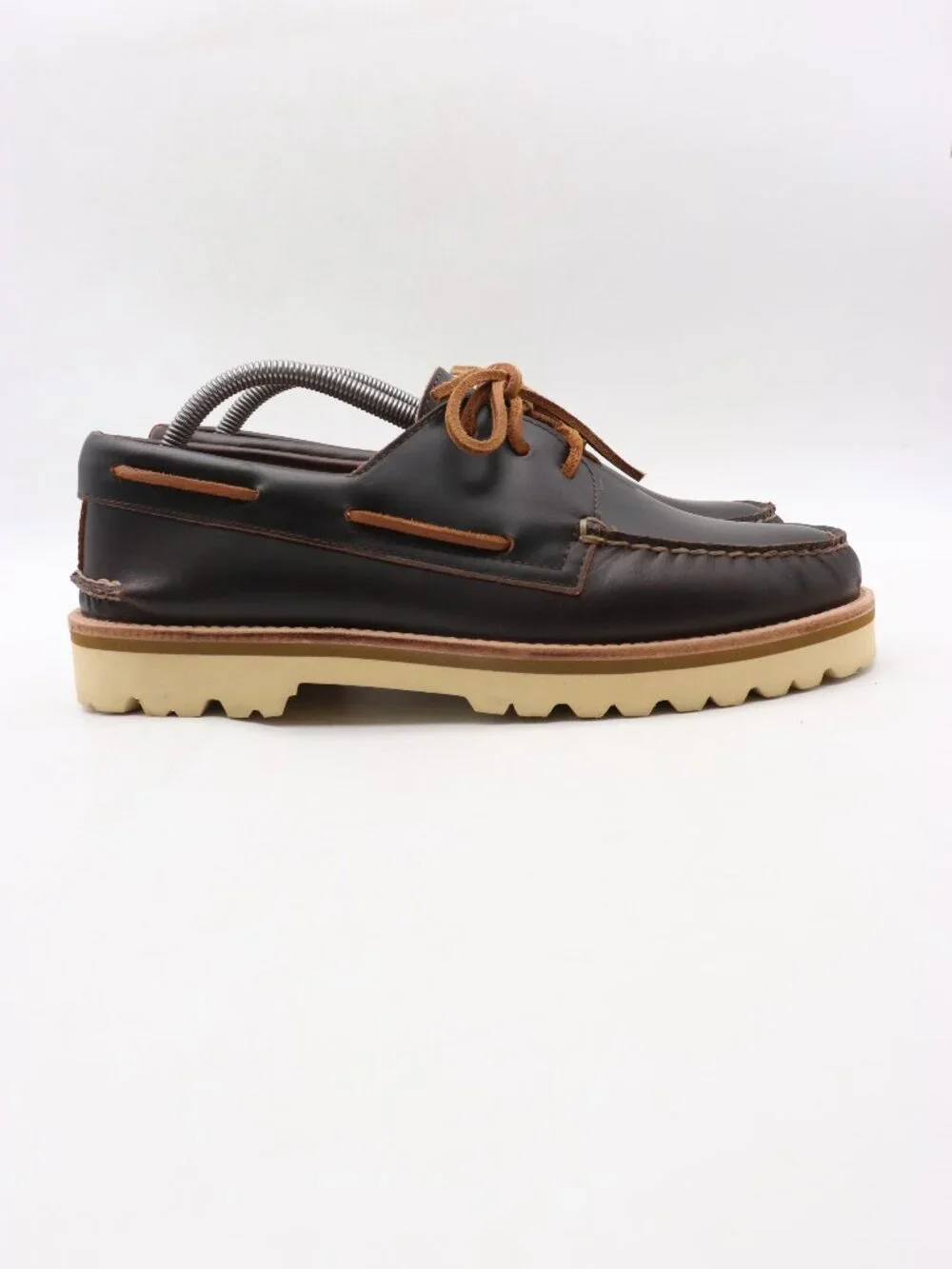 Sperry Authentic Original Lug 3-Eye Men's Size 10 Brown Leather Boat Shoes